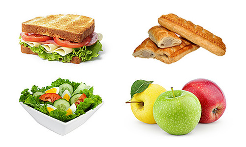 Food & Meal Vending Machines - Sandwich, Sausage Roll, Salad Bowl and Apples